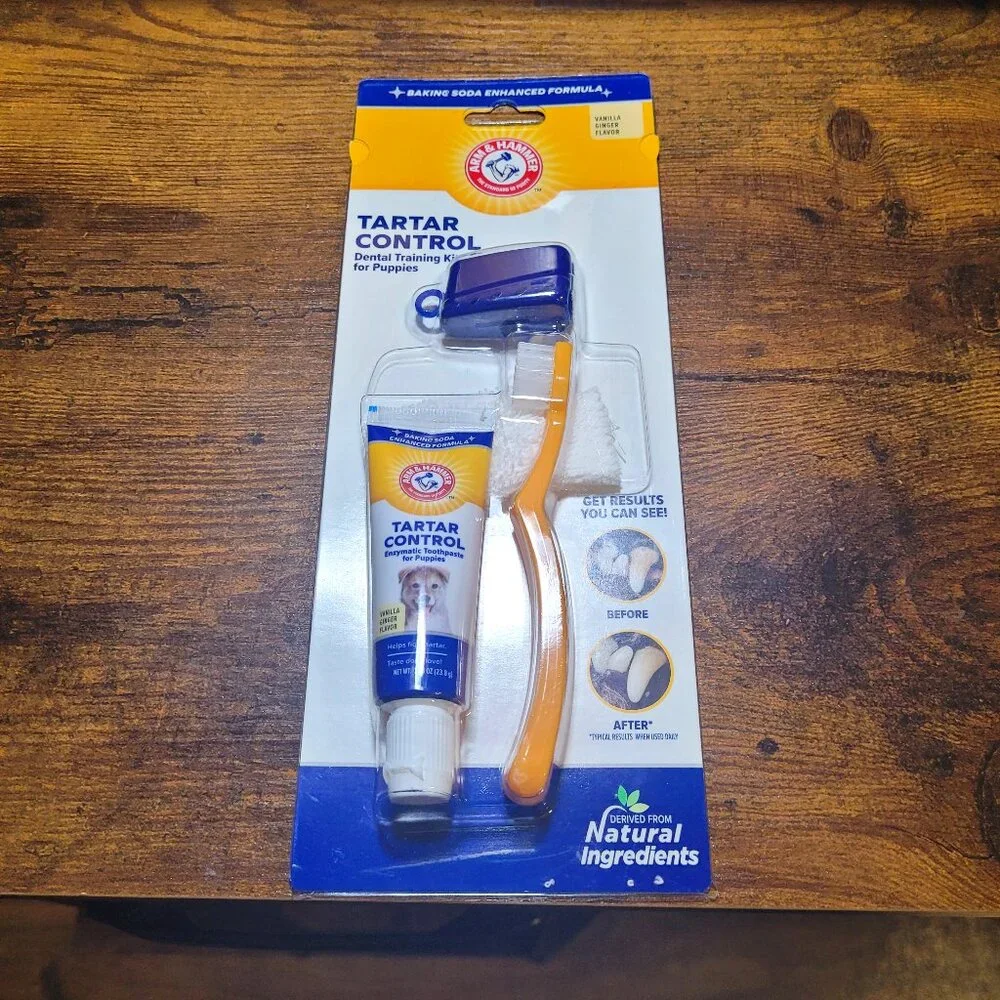 Arm & Hammer Dental Training Kit for Puppies Vanilla Ginger Flavor